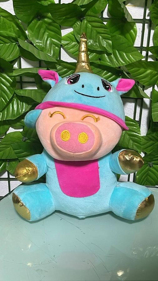 Cerdito Unicornio Celeste